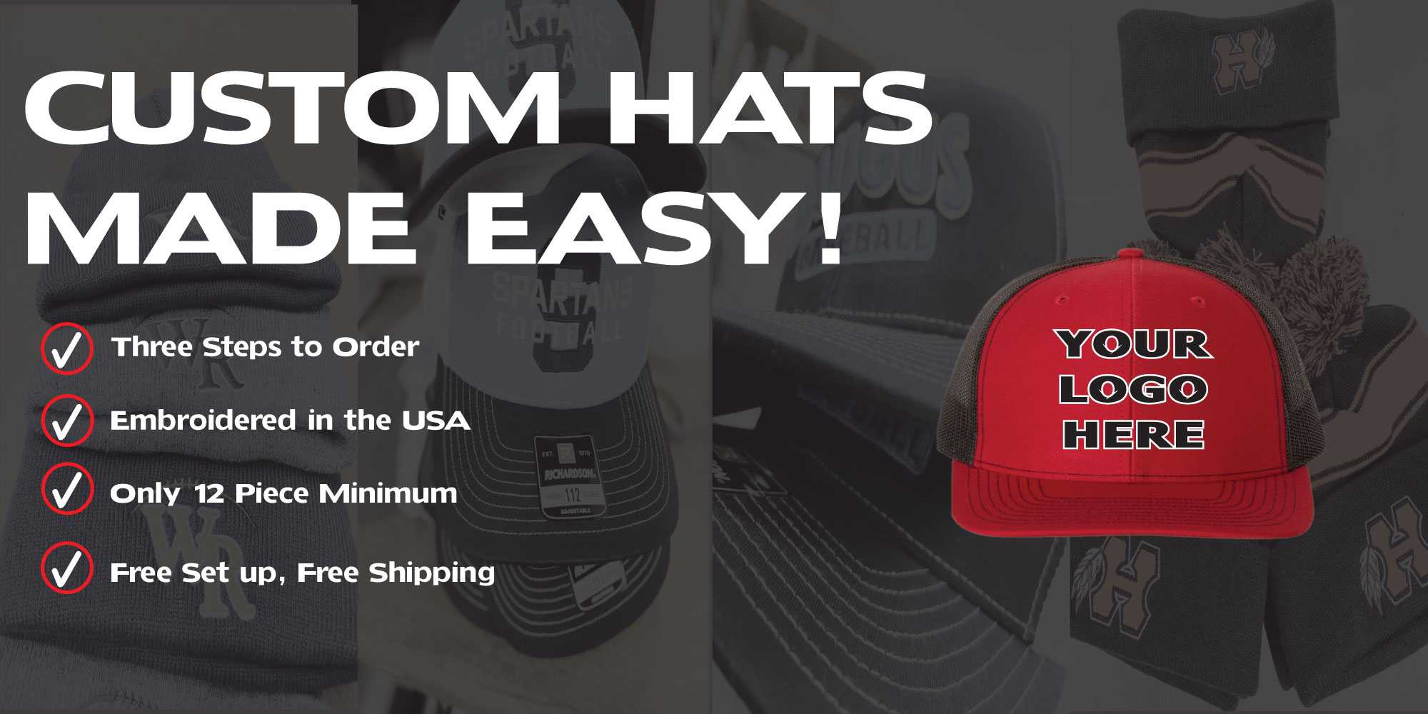 Order Embroidered Hats slider image